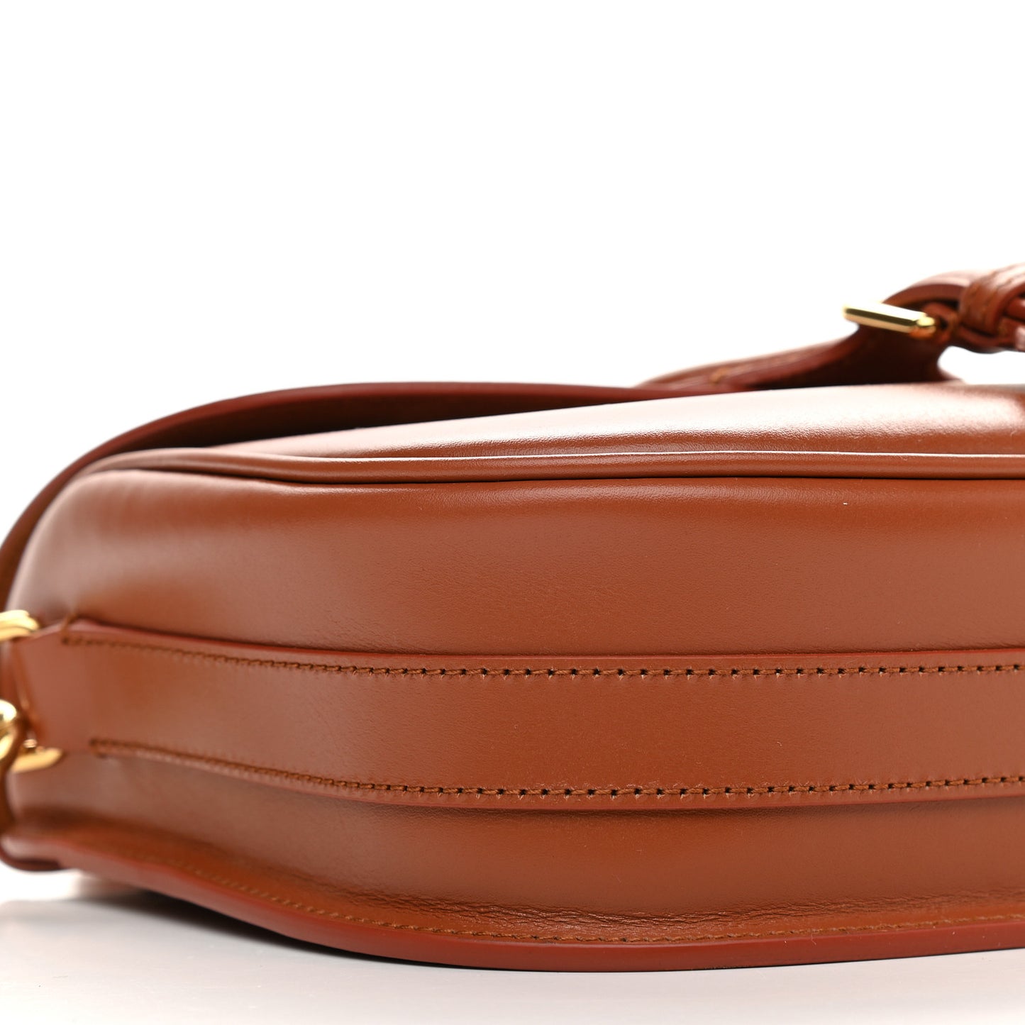 Box Calfskin Medium Bobby Flap Dark Tan