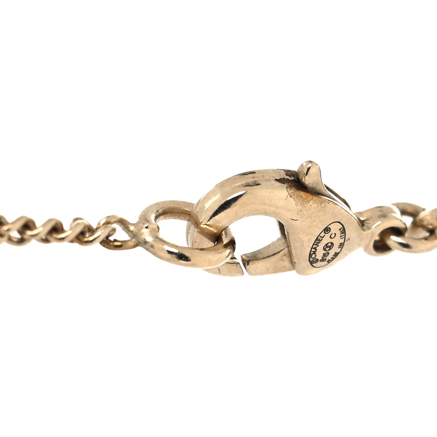 Chanel Baguette Crystal Moon CC Necklace Gold 4 of 5