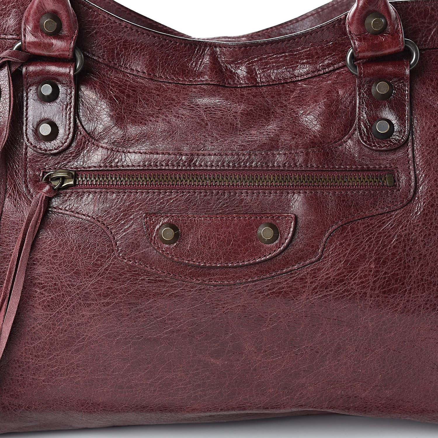 Balenciaga Agneau Classic Hardware City Dark Wine 8 of 16