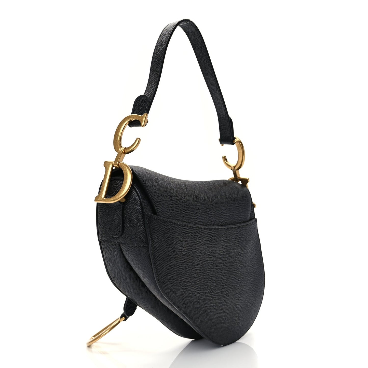 Grained Calfskin Saddle Bag Black (KLARNA)