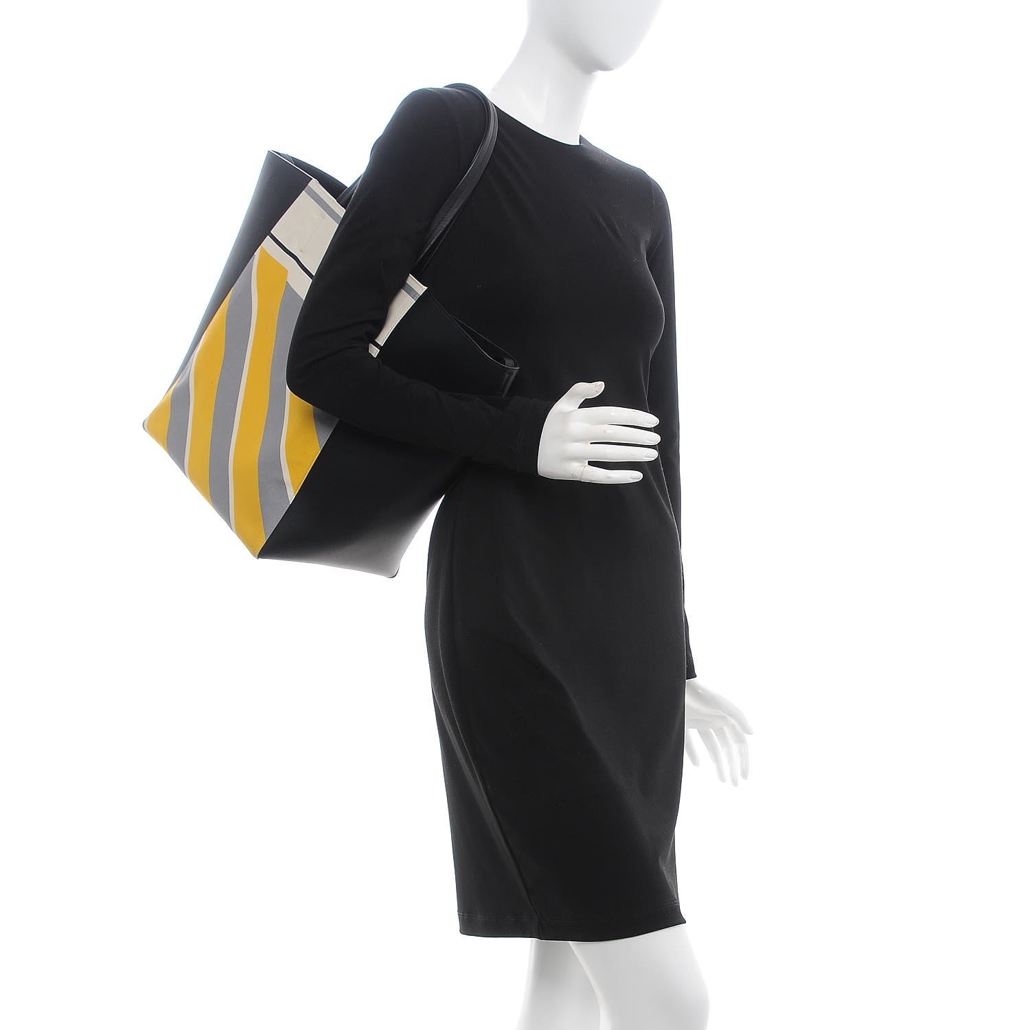 Celine Canvas Calfskin Medium Horizontal Cabas Phantom Amber 2 of 13