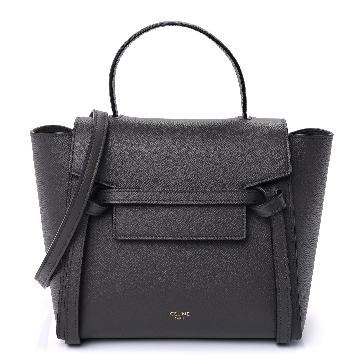 Celine Grained Calfskin Nano Belt Bag Grey 1 of 8