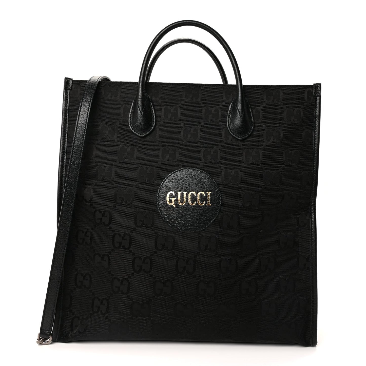 Econyl Nylon Monogram Off The Grid Long Tote Bag Black