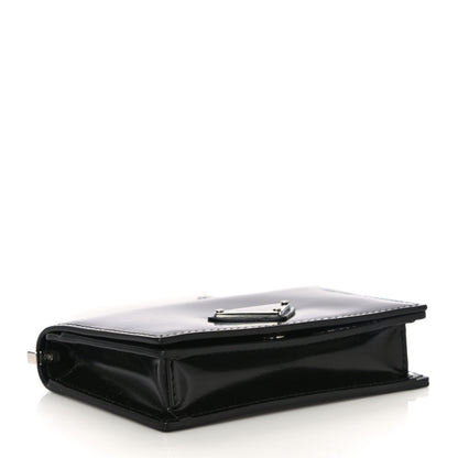 Prada Spazzolato Chain Card Holder Wallet Black 3 of 10