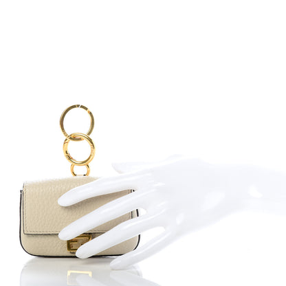 Fendi Cuoio Romano Micro Baguette Charm Latte 2 of 8