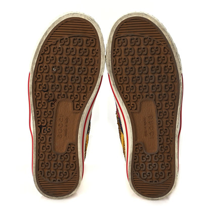 Gucci Sequin Web Matelasse Womens 1977 Tennis Sneakers 36 Gold Yellow 6 of 8