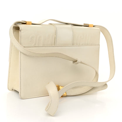 Christian Dior Grained Calfskin 30 Montaigne Flap Bag White 3 of 10