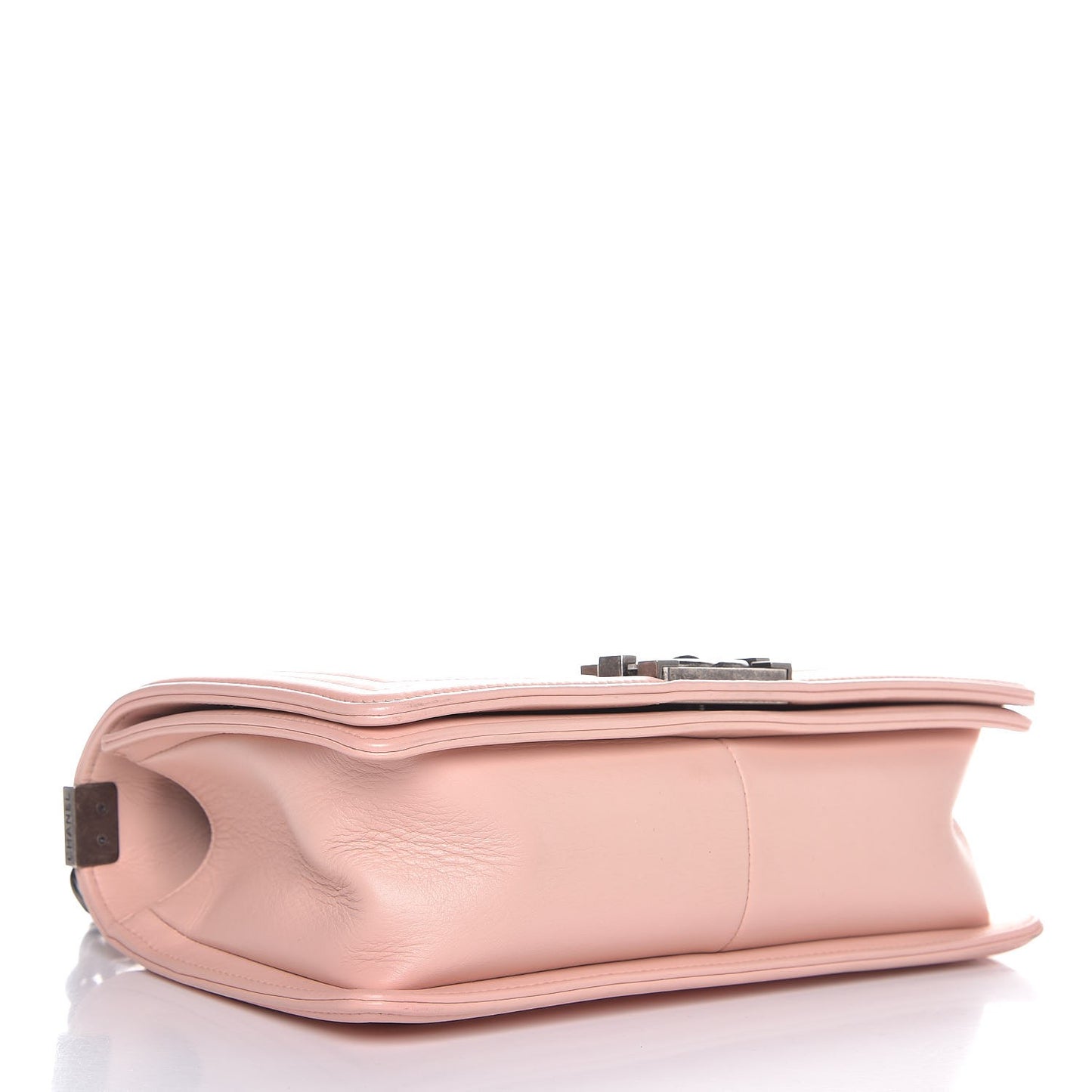 Calfskin Quilted Medium Boy Flap Light Pink