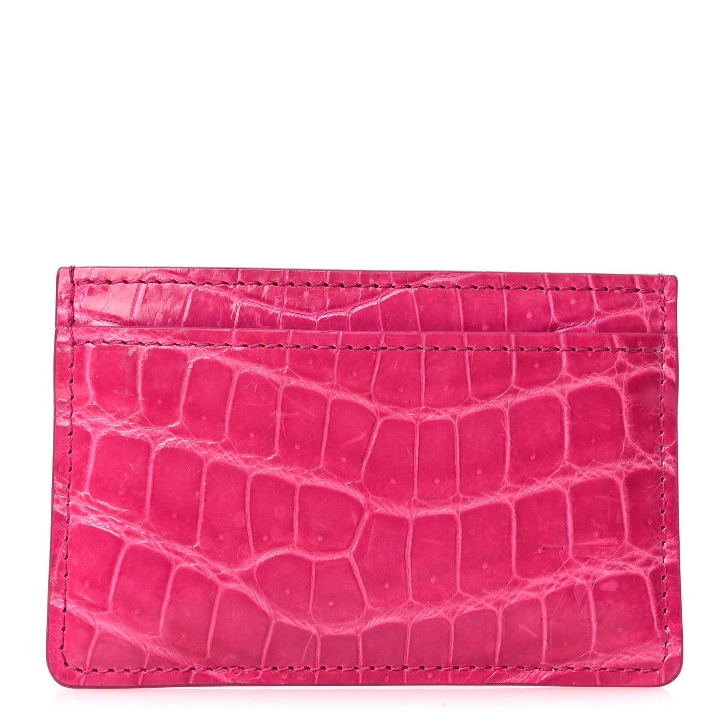 Crocodile Card Holder Fuchsia