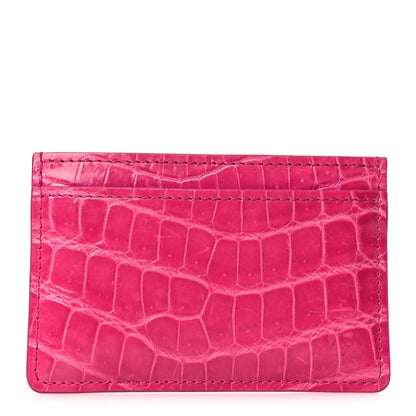 Louis Vuitton Crocodile Card Holder Fuchsia 1 of 7