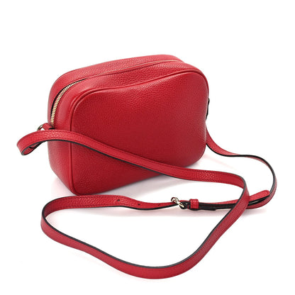 Gucci Pebbled Calfskin Small Soho Disco Bag  Vibrant Red 2 of 8