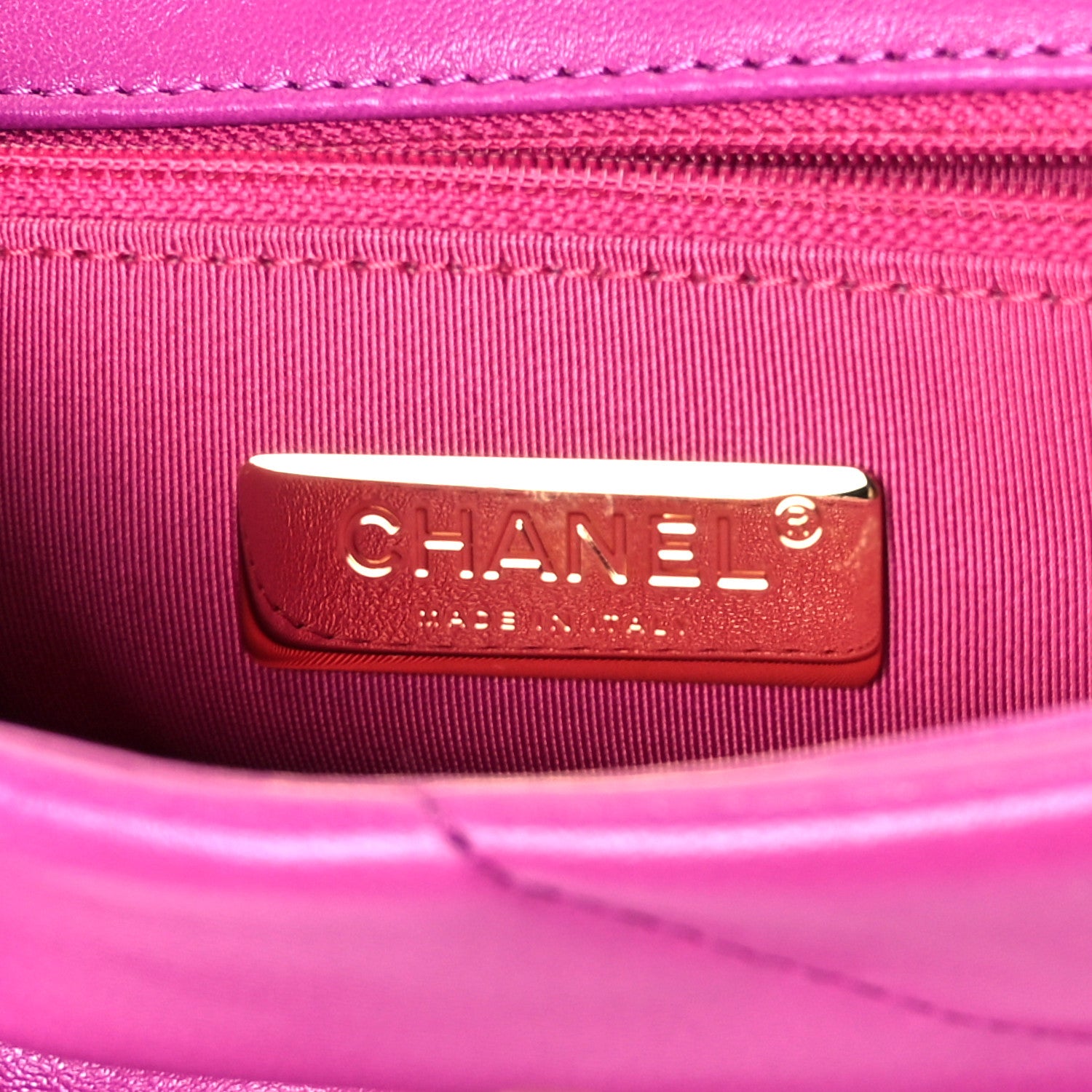 Chanel Lambskin Quilted Medium Chanel 19 Flap Purple 11 of 17