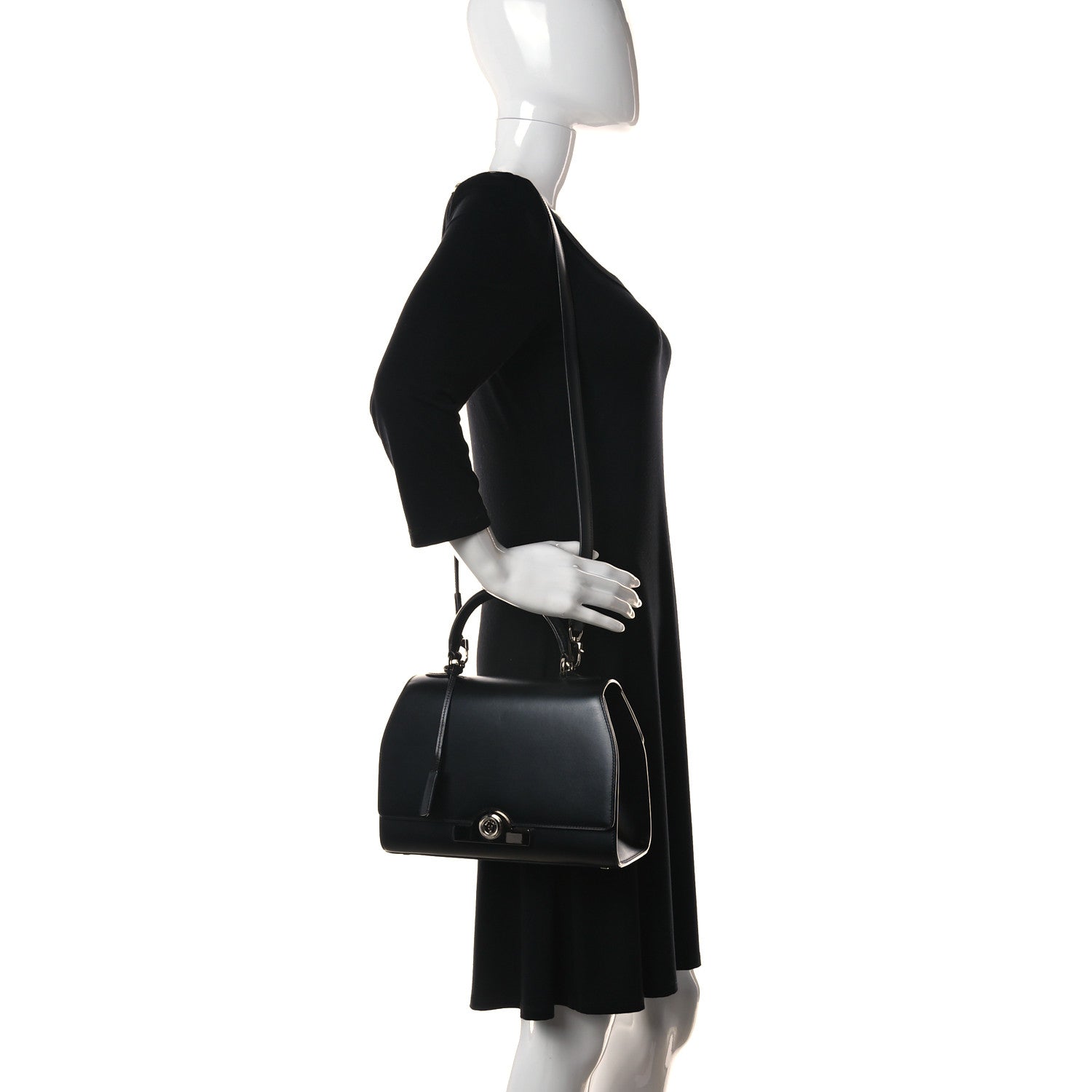 Moynat Box Calfskin Rejane PM Black 2 of 9