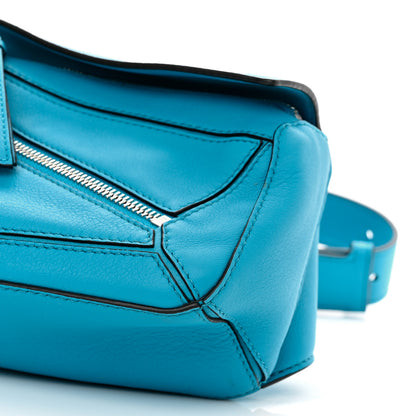 Loewe Calfskin Mini Puzzle Bumbag Cyan 9 of 9
