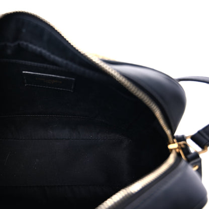 Saint Laurent Raffia Canvas Monogram Lou Camera Bag Beige Black 4 of 7