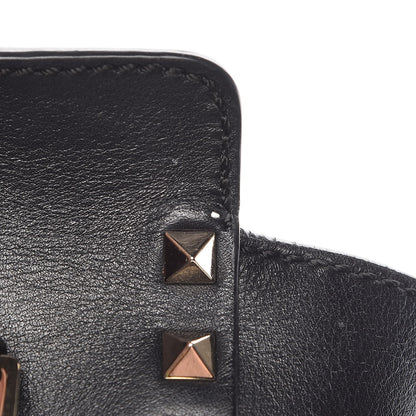 Valentino Garavani Vitello Mini Rockstud Double Handle Tote Black 9 of 11