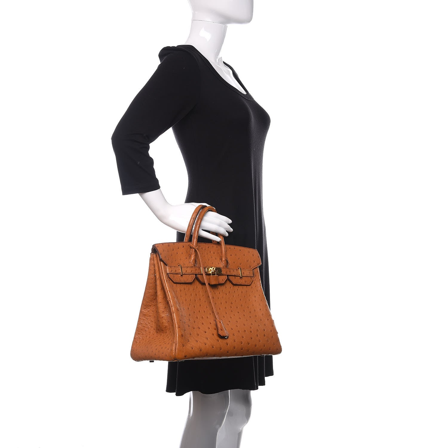 Hermes Ostrich HAC Birkin 32 Gold 2 of 20