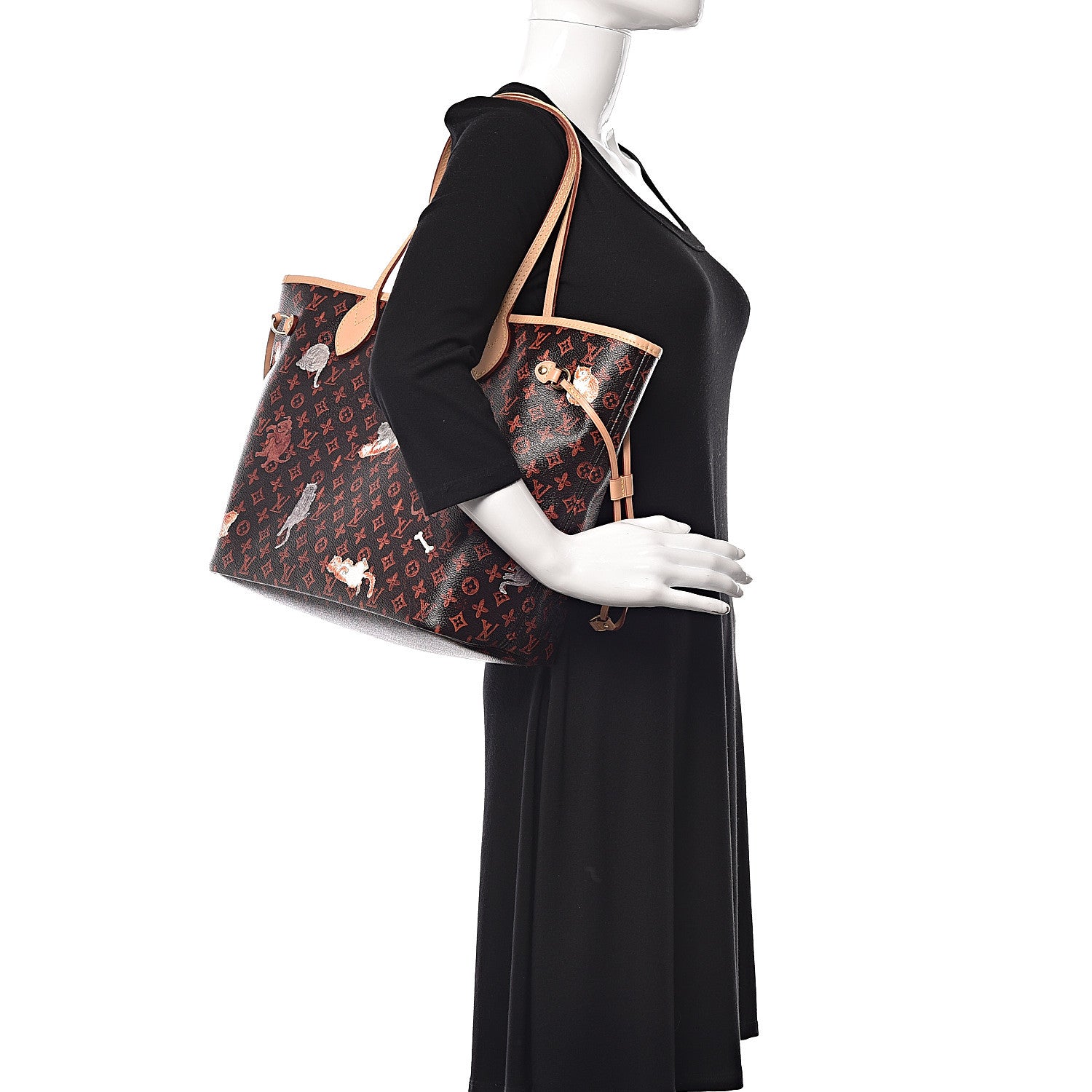 Louis Vuitton Catogram Neverfull MM Marron 2 of 9