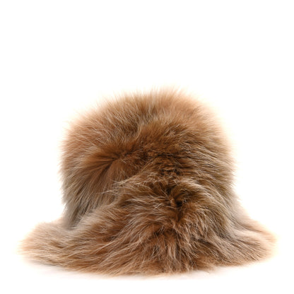 Fendi Fox Fur Bucket Hat M Camel 6 of 8