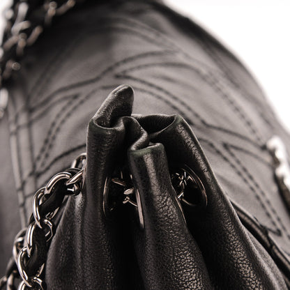 Chanel Calfskin Diamond Stitch Accordion Flap Black 8 of 9