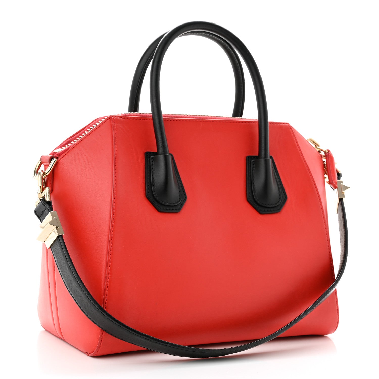 Givenchy Smooth Calfskin Small Bi-Color Antigona Red Black 3 of 12