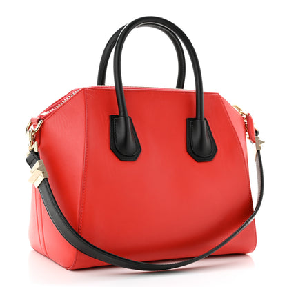 Givenchy Smooth Calfskin Small Bi-Color Antigona Red Black 3 of 12