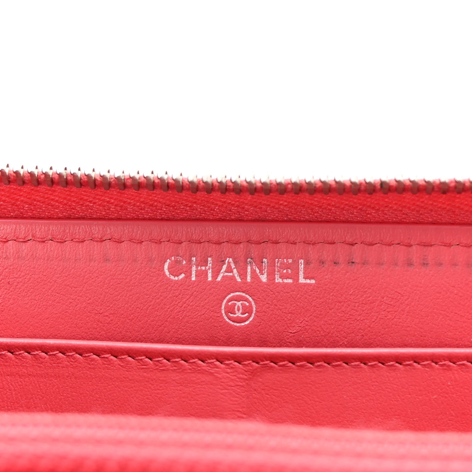 Chanel Caviar Quilted Large Gusset Zip Around Wallet Pink 6 of 7