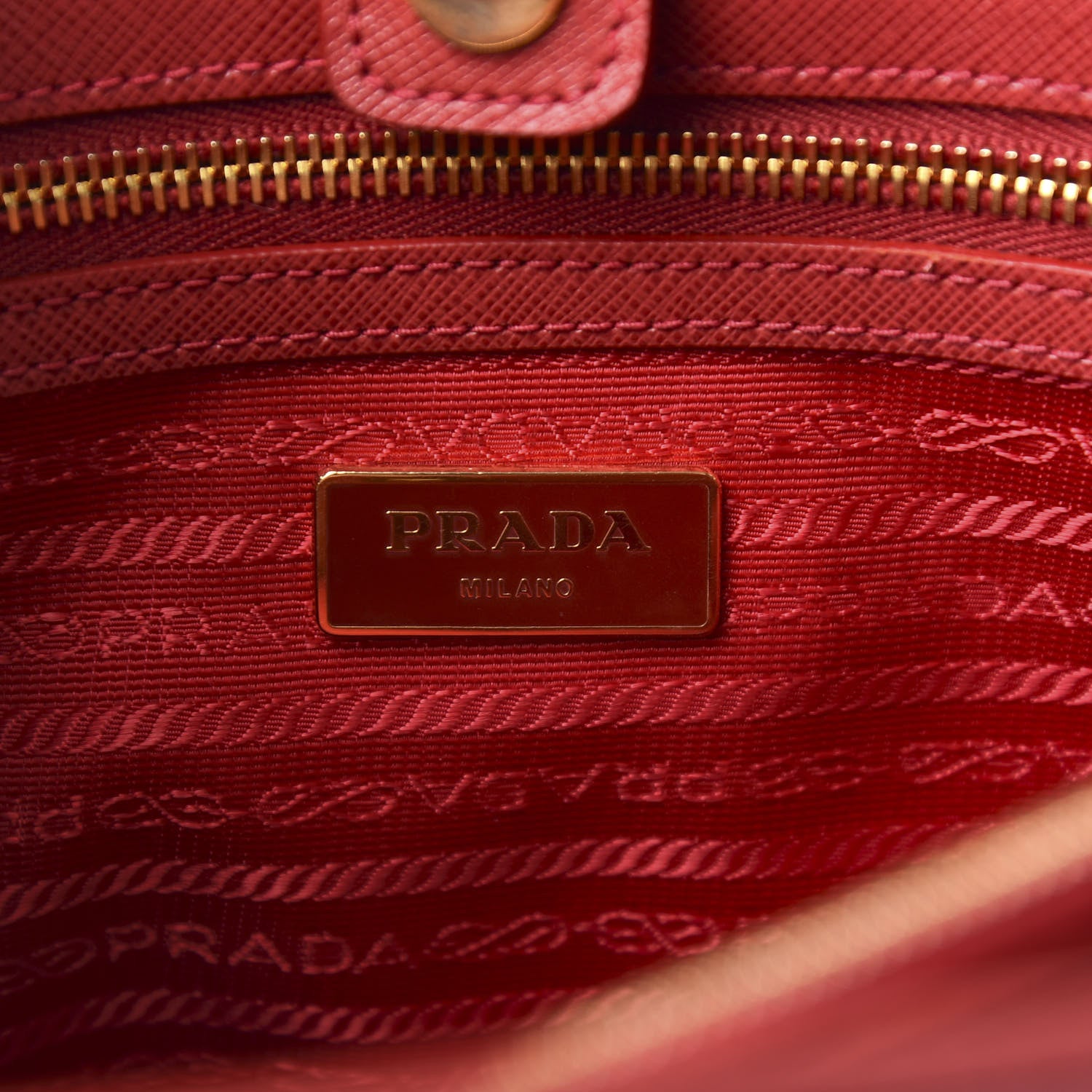 Prada Saffiano Lux Medium Tote Fuoco 7 of 11