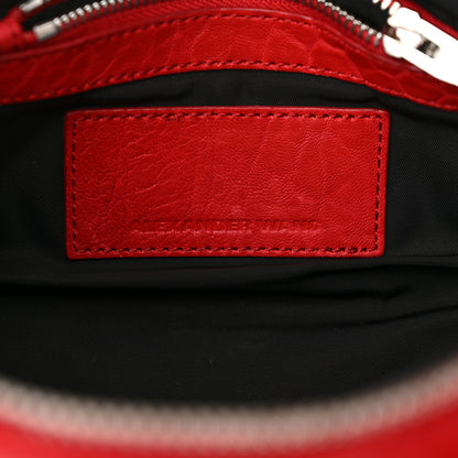 Alexander Wang Pebbled Lambskin Mini Rockie Red Rhodium Hardware 6 of 16
