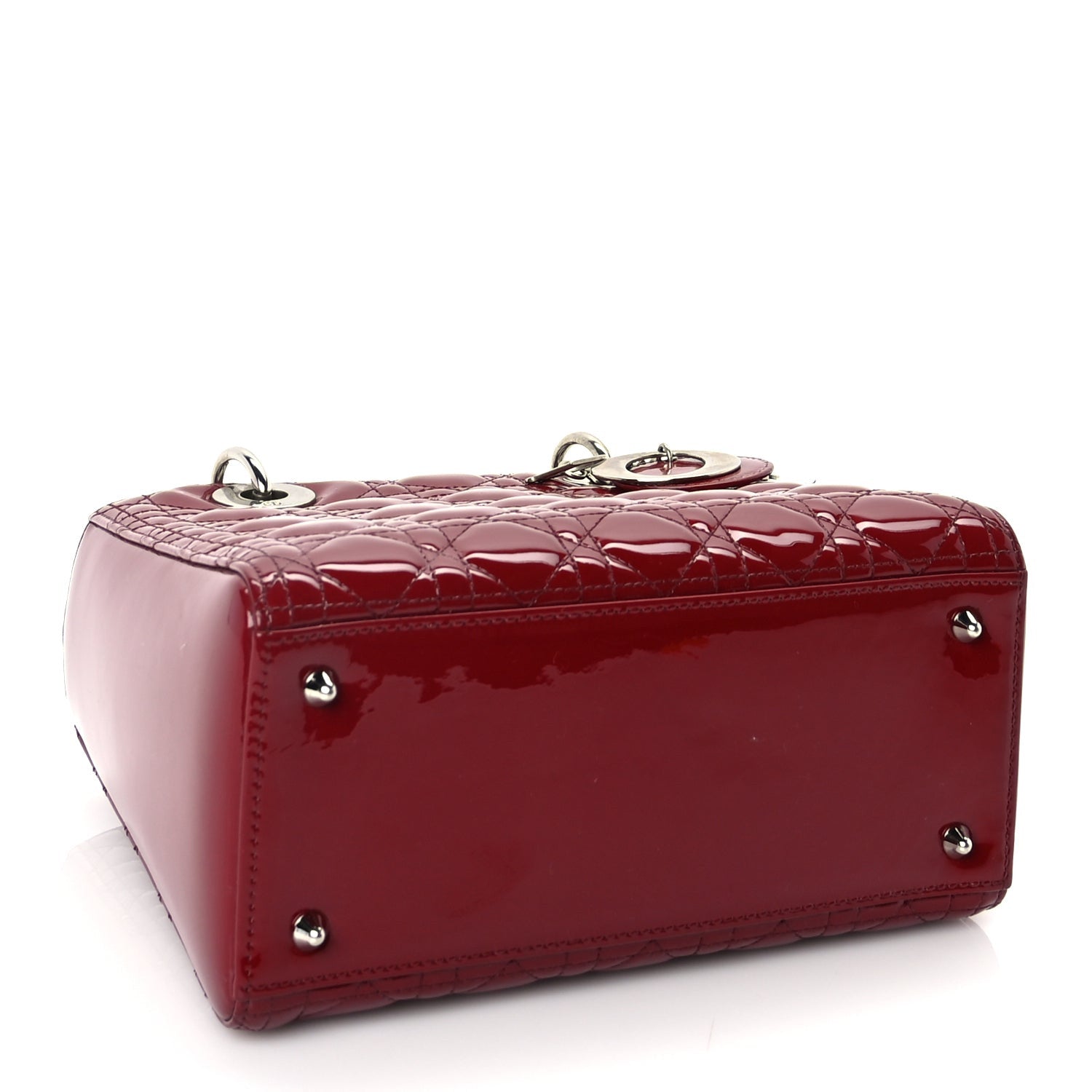 Christian Dior Patent Cannage Medium Lady Dior Red 3 of 8