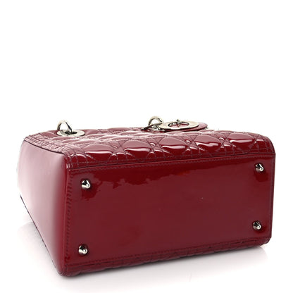 Christian Dior Patent Cannage Medium Lady Dior Red 3 of 8