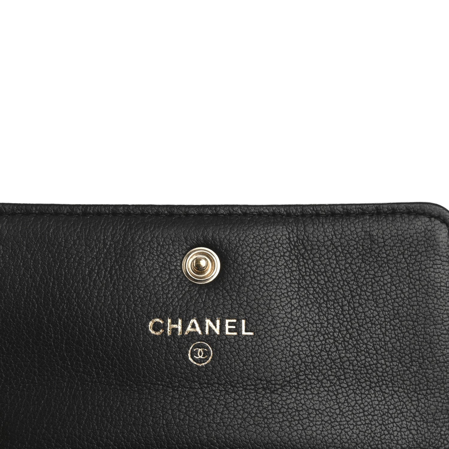 Chanel Goatskin CC Compact Flap Wallet Black 6 of 7
