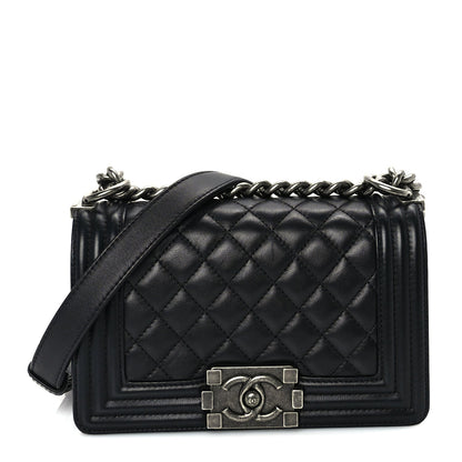 Chanel Lambskin Quilted Small Boy Flap Black 1 of 10