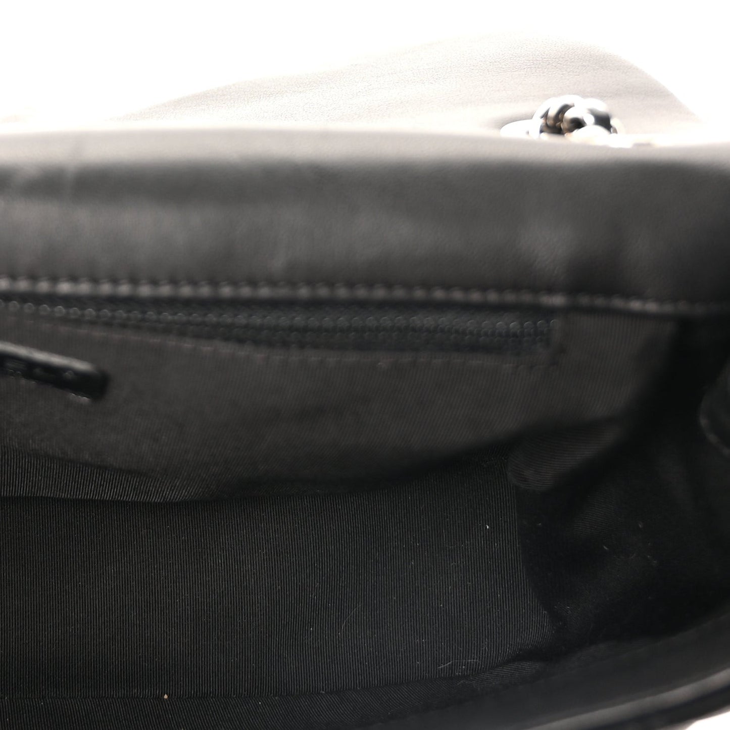 Lambskin Quilted Jumbo Cuba Color Flap  Black