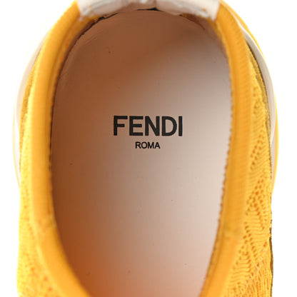 Fendi Technical 3D Mesh Womens FFluid Zip Up Sneakers 36 Reggae Corn White 7 of 10