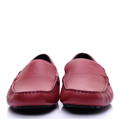 Gucci Calfskin Web Mens Driver Loafers 9 Red 2 of 13