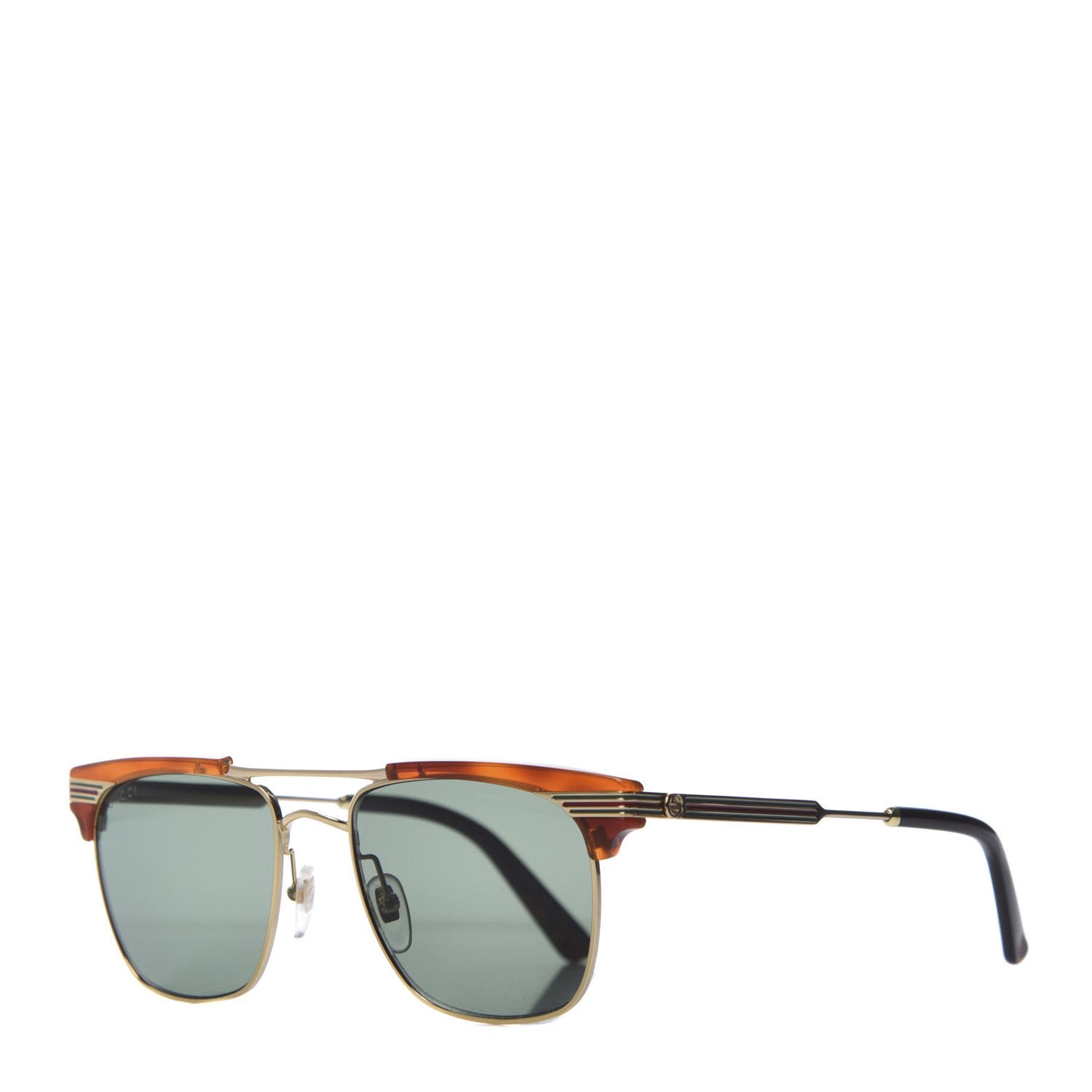 Acetate Square Frame Web Sunglasses GG0287S Light Tortoise