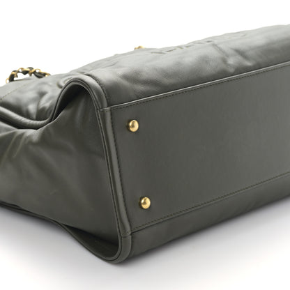 Chanel Calfskin Small Deauville Tote Khaki 9 of 10