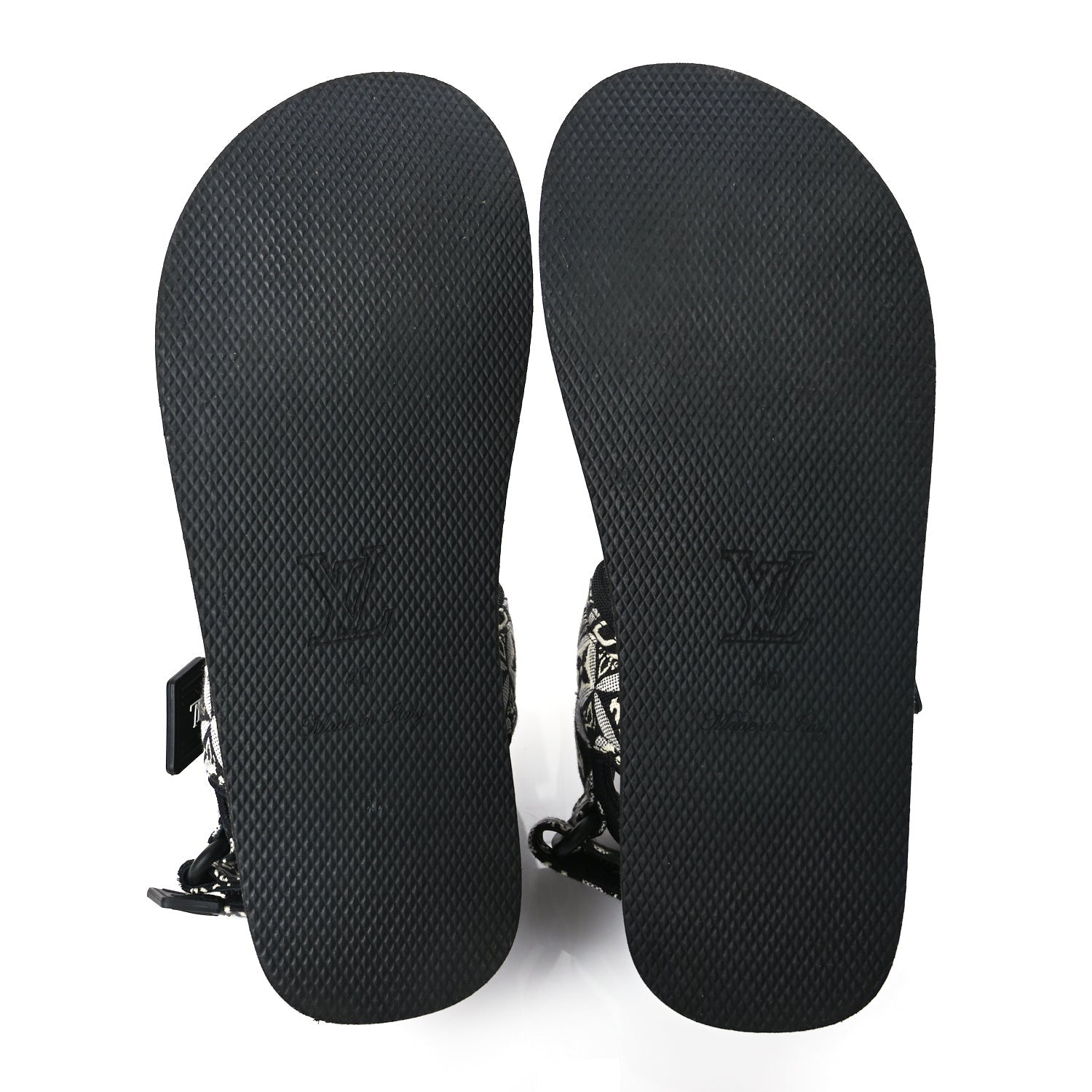 Louis Vuitton Jacquard Since 1854 Flat Arcade Sandals 40 Grey 6 of 7