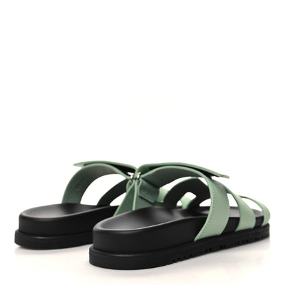 Hermes Epsom Womens Chypre Sandals 36 Vert Jade 4 of 9