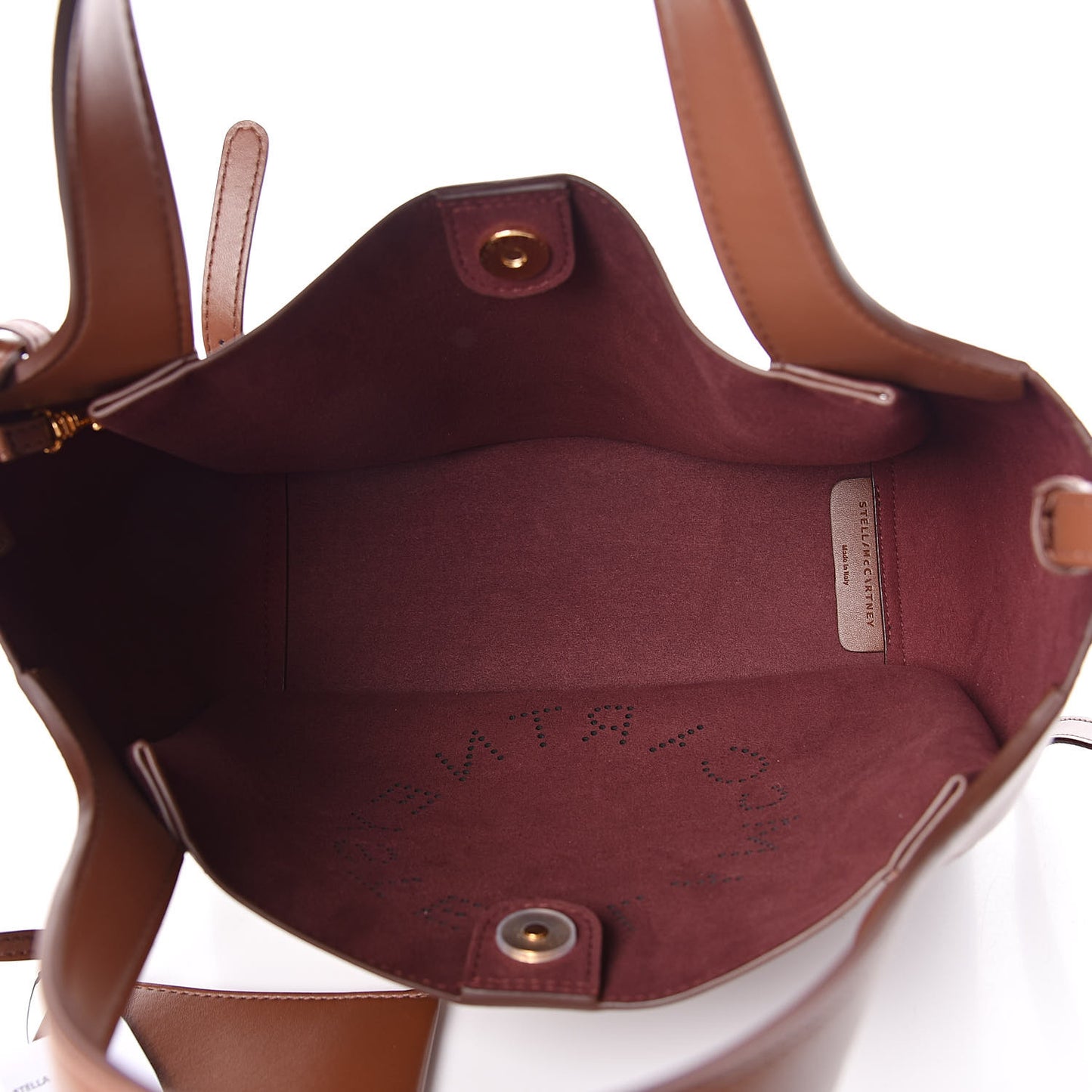 Eco Alter Nappa Perforated Logo Satchel Cinnamon