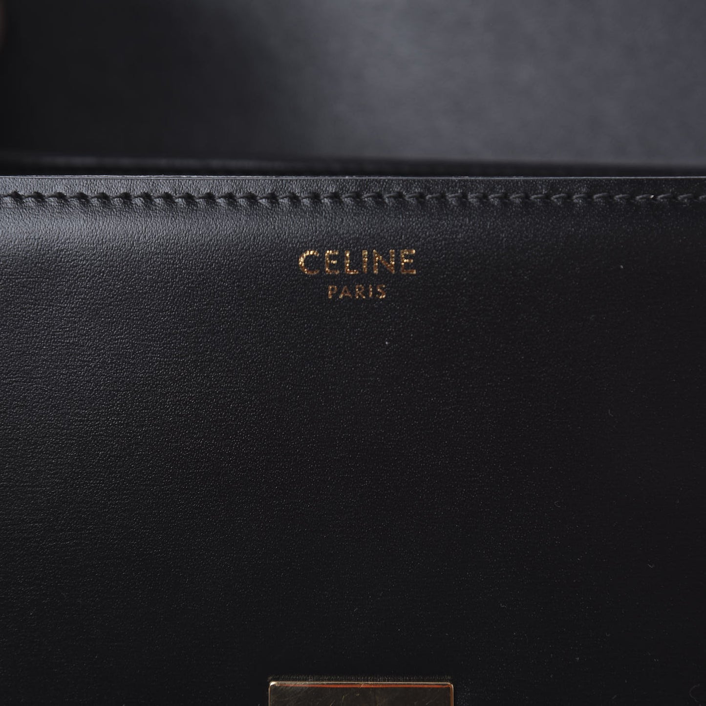 Shiny Calfskin Small Triomphe Black