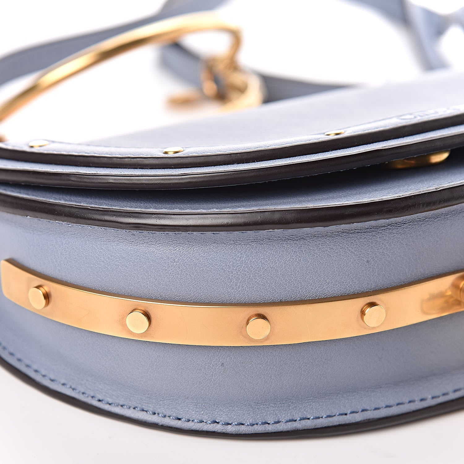 Chloe Calfskin Small Nile Bracelet Minaudiere Bag Washed Blue 5 of 8
