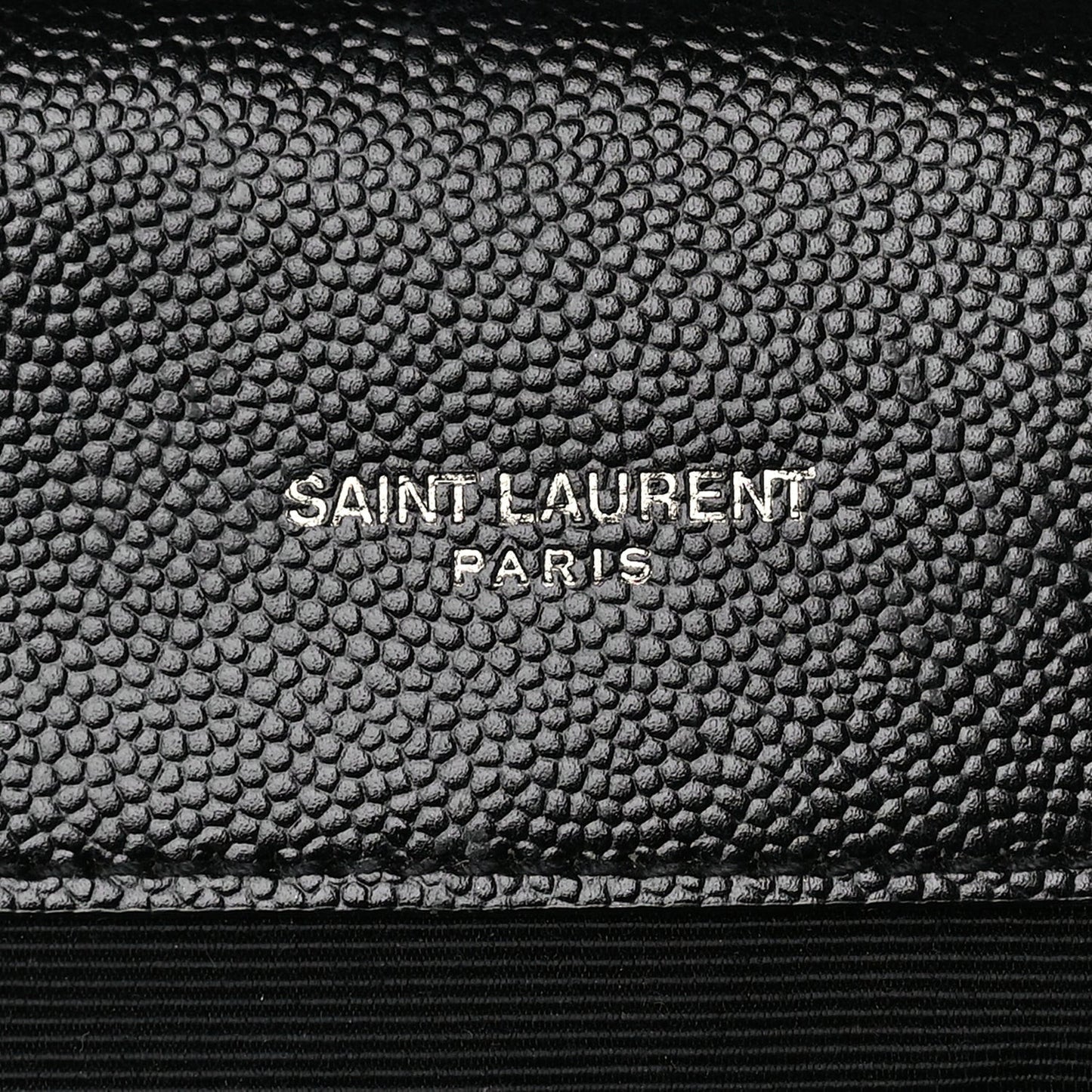 Grain De Poudre Textured Mixed Matelasse Large Triquilt Monogram Monochrome Satchel Black