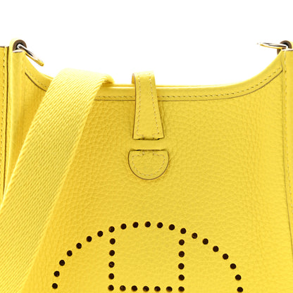 Hermes Taurillon Clemence Evelyne TPM Lime 8 of 11