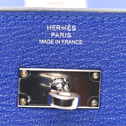 Hermes Chevre Mysore Kelly Longue Wallet Bleu Electrique 6 of 8