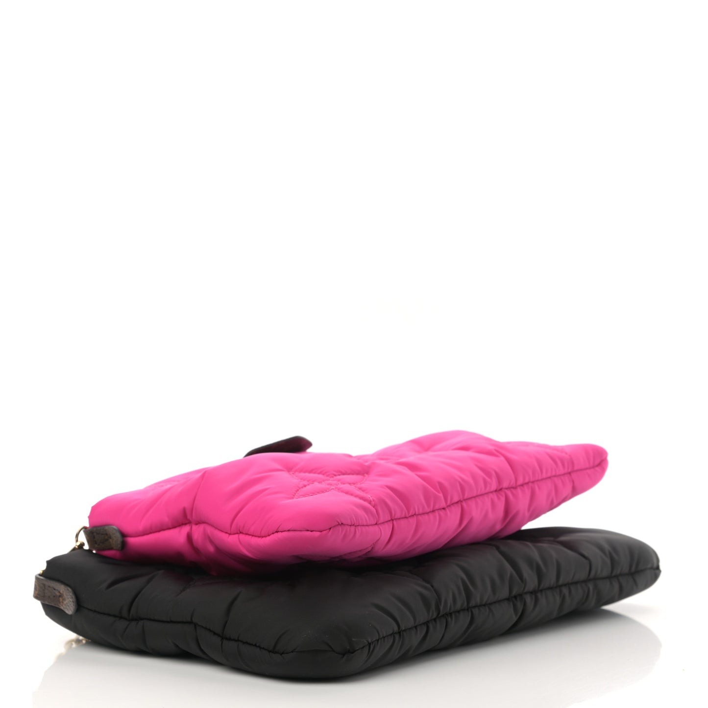 Econyl Monogram Pillow Maxi Multi Pochette Accessories Black Fuchsia