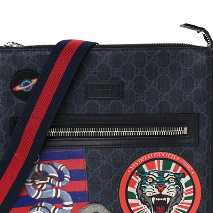 Gucci GG Supreme Monogram Night Courrier Flat Messenger Bag Black Multicolor 6 of 7