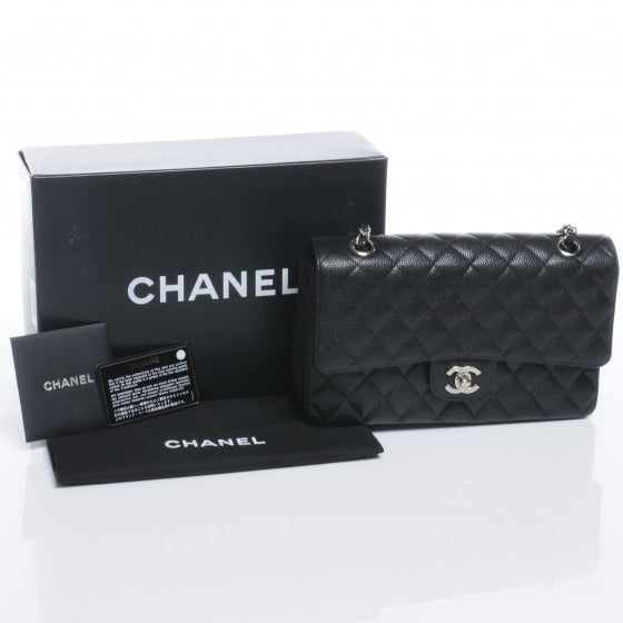 Chanel Caviar Quilted Medium Double Flap Black 8 of 8