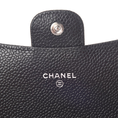 Chanel Caviar Quilted Large Gusset Flap Wallet Black 6 of 9